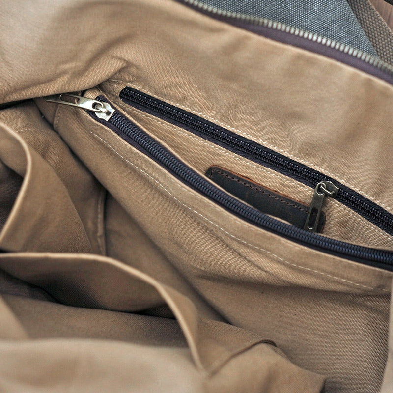 MARK I. Damen Schultertasche Canvas – großer Vintage Shopper für Alltag, Büro & Uni Sacktaschen.com