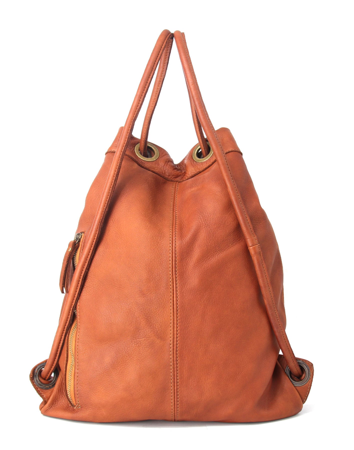 BARTINI● Rucksack Damen aus weichem Leder. City-Rucksack im vintage still