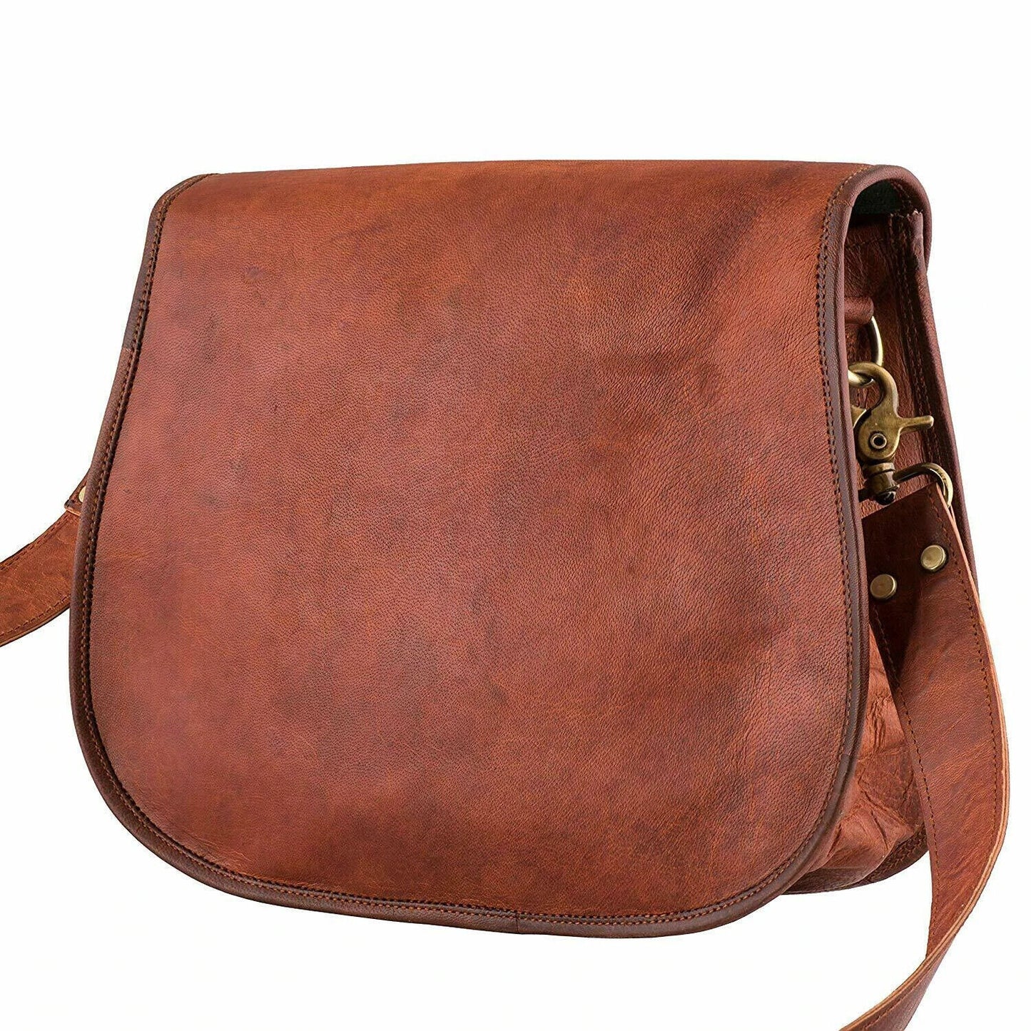 CLAUDINE VINTAGE Handgefertigte Leder Umhängetasche Crossbody für Damen
