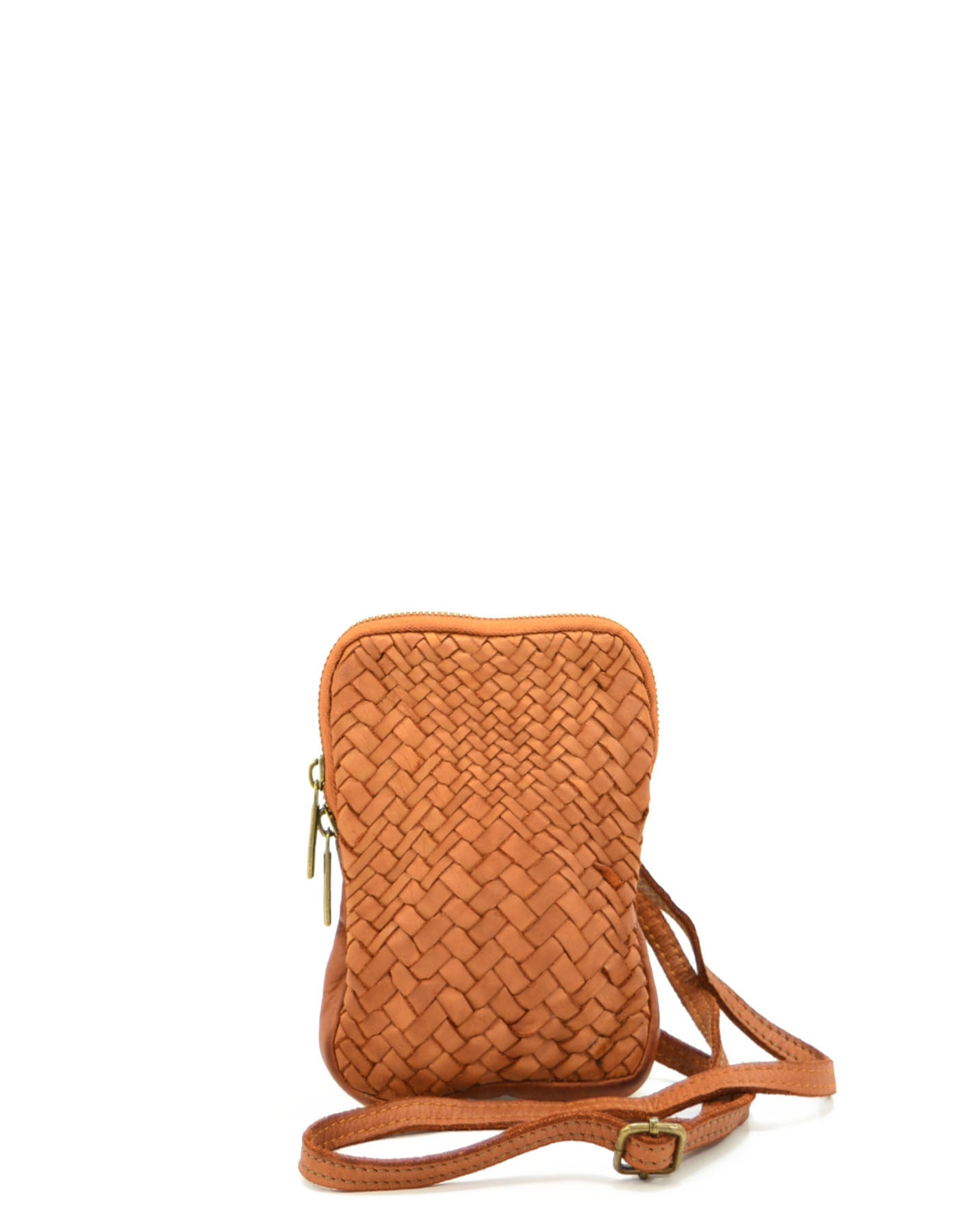 Women's Cell Phone Bag Crossbody Belt Bag Leather Braided Brown Black Green – Sacktaschen Women's Cell Phone Bag Crossbody Belt Bag Leather Braided Brown Black Green – Sacktaschen