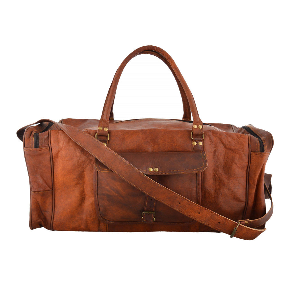 Sac de voyage long en cuir, grande capacité, multi-compartiments, modè Sac de voyage long en cuir, grande capacité, multi-compartiments, modè