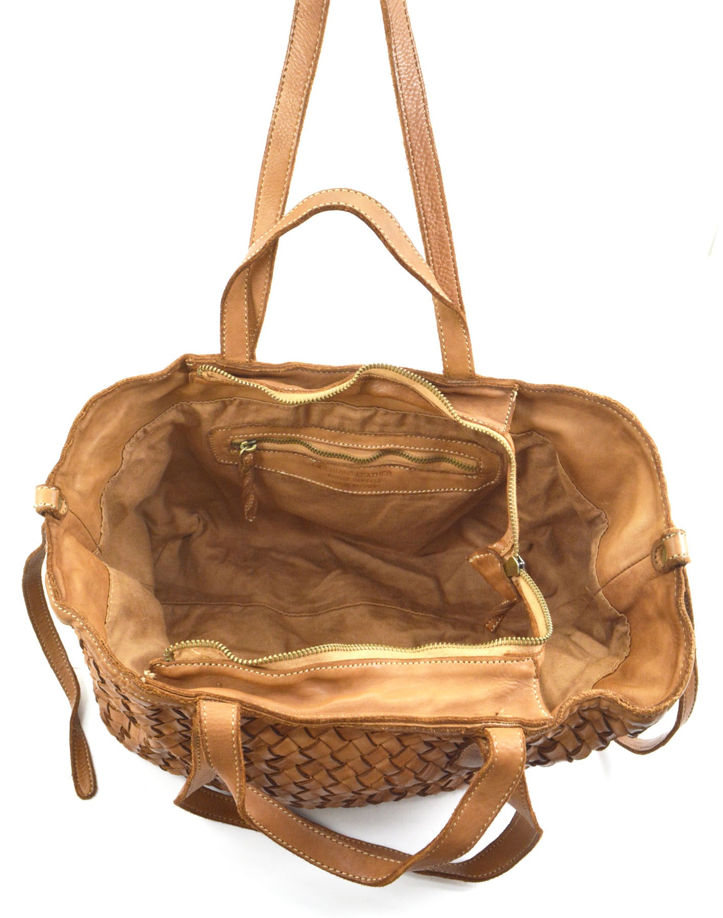 YOTTI™ Large leather crossbody shoulder bag with zip fastening