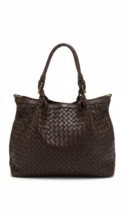 CESTINO-B | Ikonische Handtasche und Umhängetasche aus geflochtenem italienische Leder
