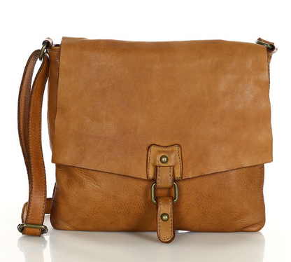 Hellbraun VIVIANE● Kleine Leder-Umhängetasche – Elegante Crossbody Bag Sacktaschen.com