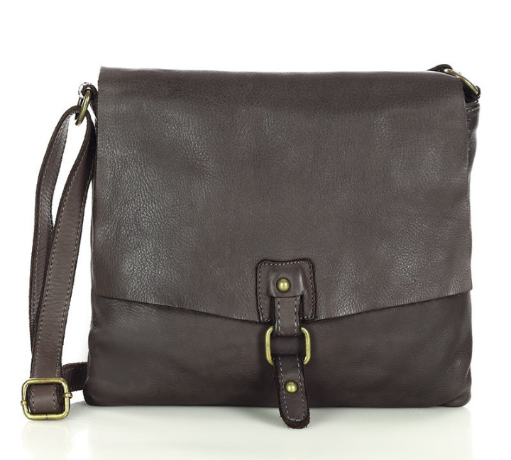 Kaffee VIVIANE● Kleine Leder-Umhängetasche – Elegante Crossbody Bag Sacktaschen.com