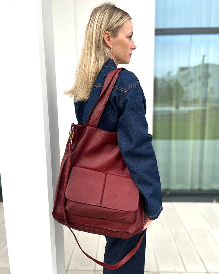 TOTE MODENA™ Damen Leder Tote Tasche für den Alltag