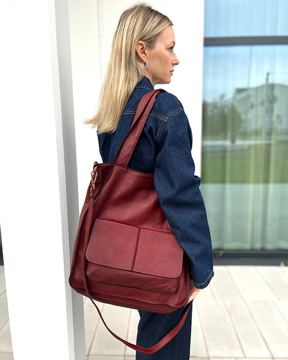 TOTE MODENA™ Damen Leder Tote Tasche für den Alltag