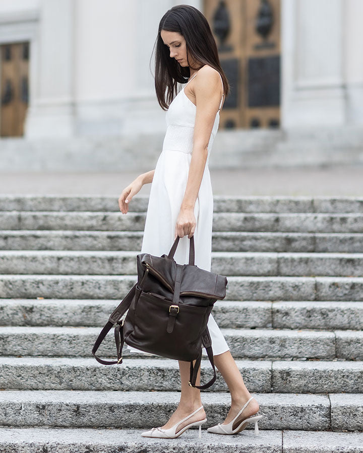 MARTINELLO Urbaner Lederrucksack für Damen mit Laptopfach