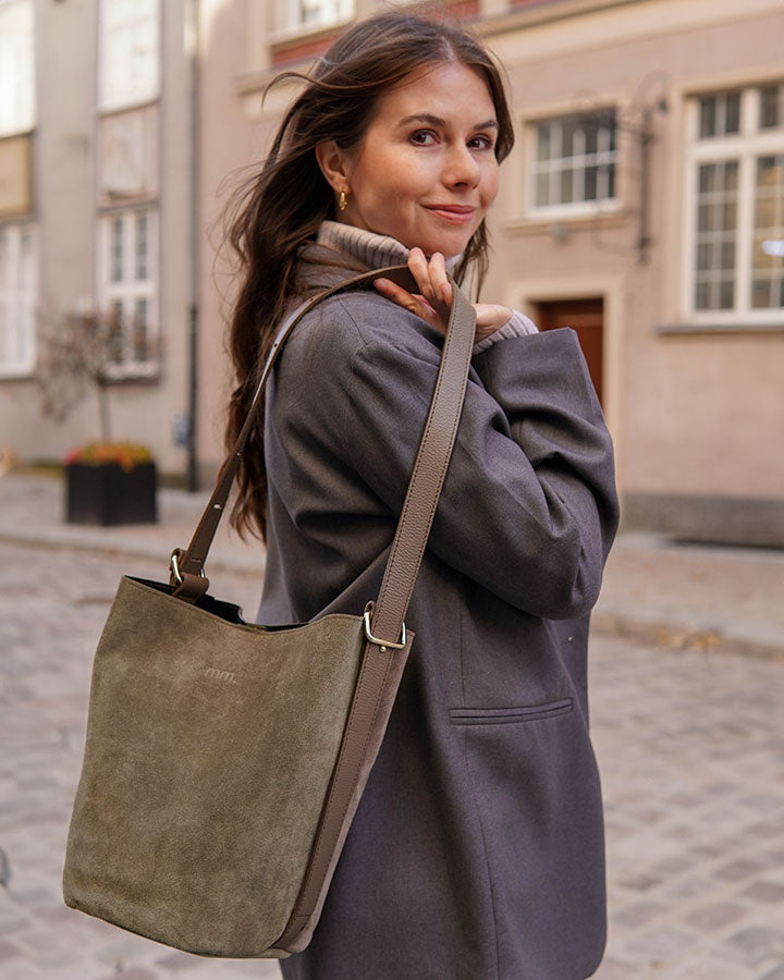 BREGEND WILD™ 2in1 Damen Hobo Beuteltasche und Umhängetasche aus italienischem Wildleder