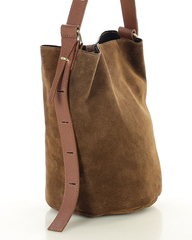 BREGEND WILD™ 2in1 Damen Hobo Beuteltasche und Umhängetasche aus italienischem Wildleder