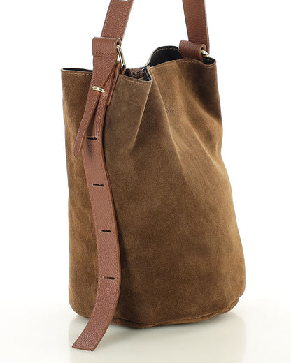 BREGEND WILD™ 2in1 Damen Hobo Beuteltasche und Umhängetasche aus italienischem Wildleder