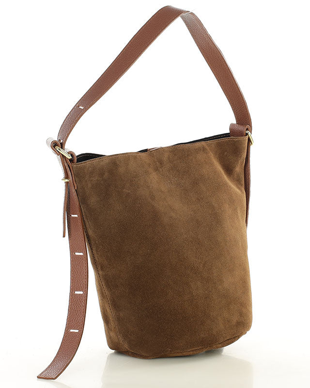 BREGEND WILD™ 2in1 Damen Hobo Beuteltasche und Umhängetasche aus italienischem Wildleder