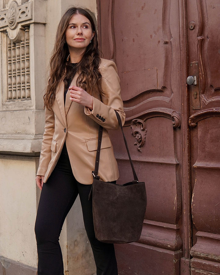 BREGEND WILD™ 2in1 Damen Hobo Beuteltasche und Umhängetasche aus italienischem Wildleder