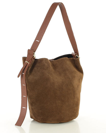 BREGEND WILD™ 2in1 Damen Hobo Beuteltasche und Umhängetasche aus italienischem Wildleder