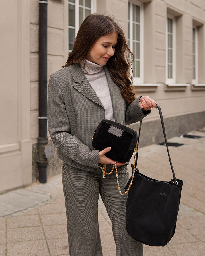 BREGEND WILD™ 2in1 Damen Hobo Beuteltasche und Umhängetasche aus italienischem Wildleder