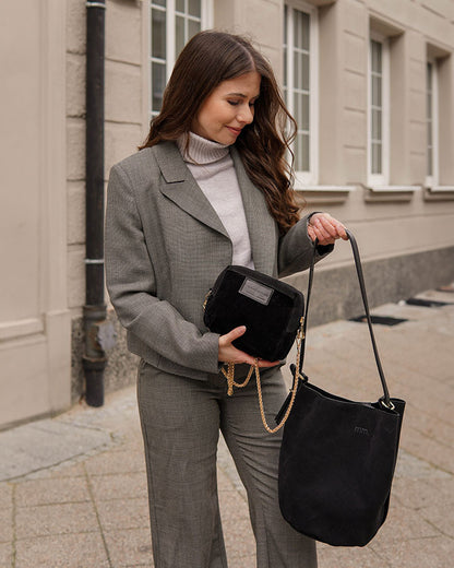 BREGEND WILD™ 2in1 Damen Hobo Beuteltasche und Umhängetasche aus italienischem Wildleder