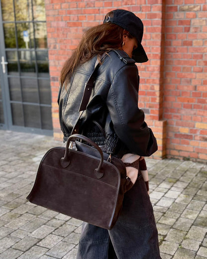 BOLLATE WILD™ Suede Koffer Handtasche Damen aus italienischem Wildleder