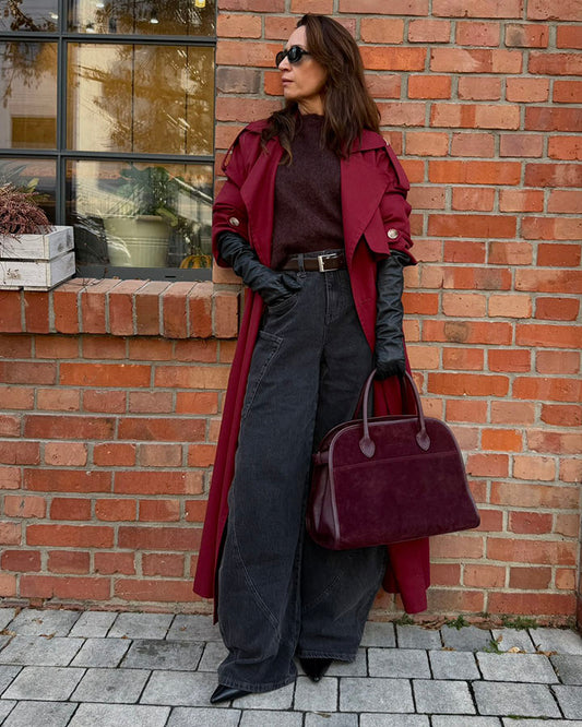 BOLLATE WILD™ Suede Koffer Handtasche Damen aus italienischem Wildleder