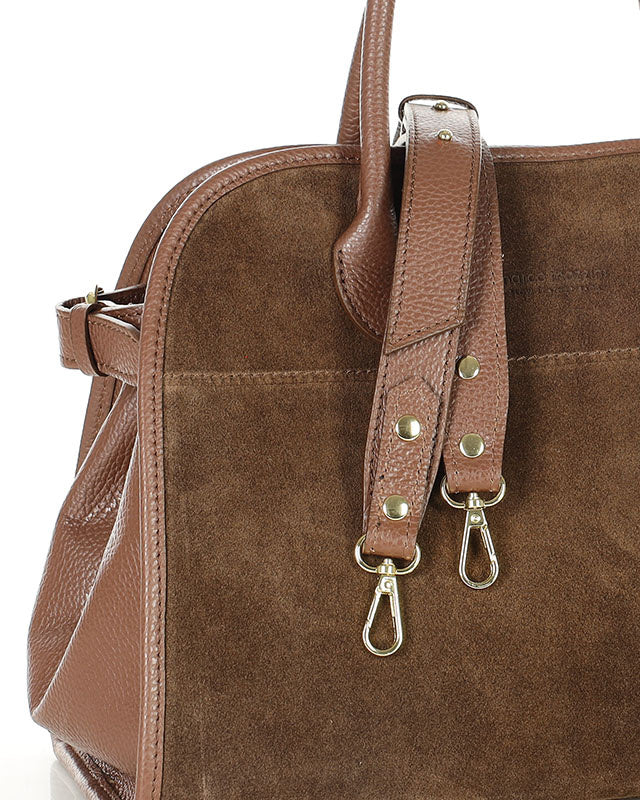 BOLLATE WILD™ Suede Koffer Handtasche Damen aus italienischem Wildleder