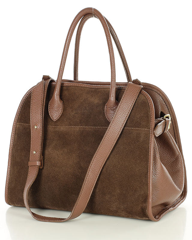 BOLLATE WILD™ Suede Koffer Handtasche Damen aus italienischem Wildleder