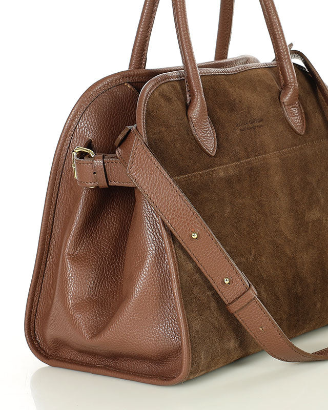 BOLLATE WILD™ Suede Koffer Handtasche Damen aus italienischem Wildleder