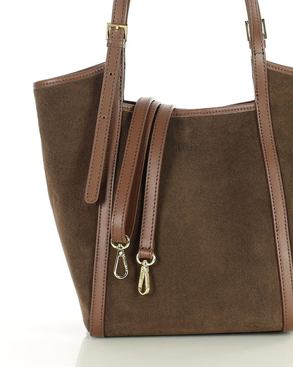 BASTOGNE WILD™ Suede Shopper-Tasche mit abnehmbarem Innenfutter aus italienischem Wildleder