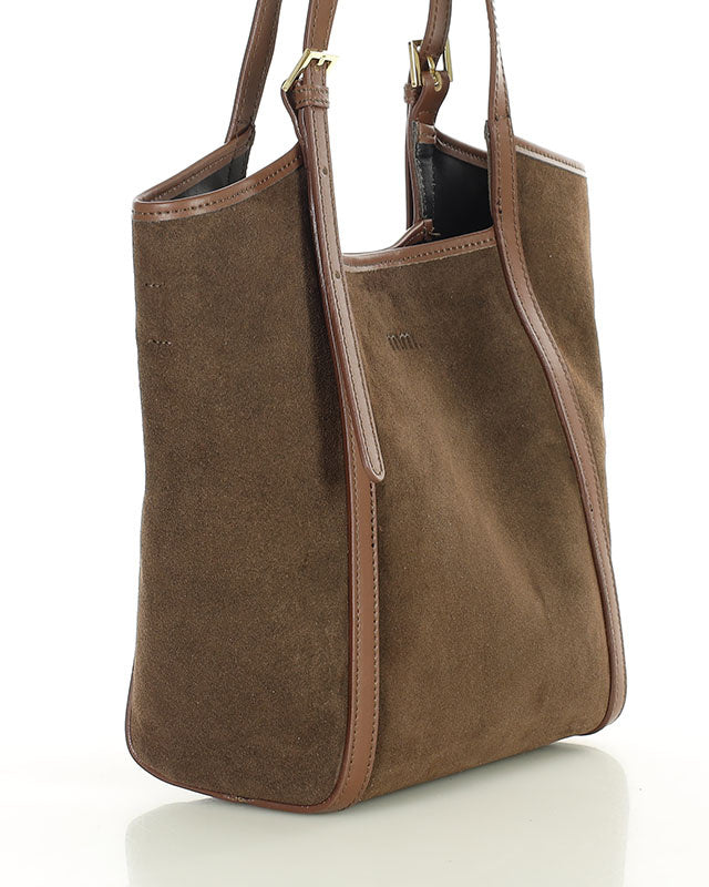 BASTOGNE WILD™ Suede Shopper-Tasche mit abnehmbarem Innenfutter aus italienischem Wildleder
