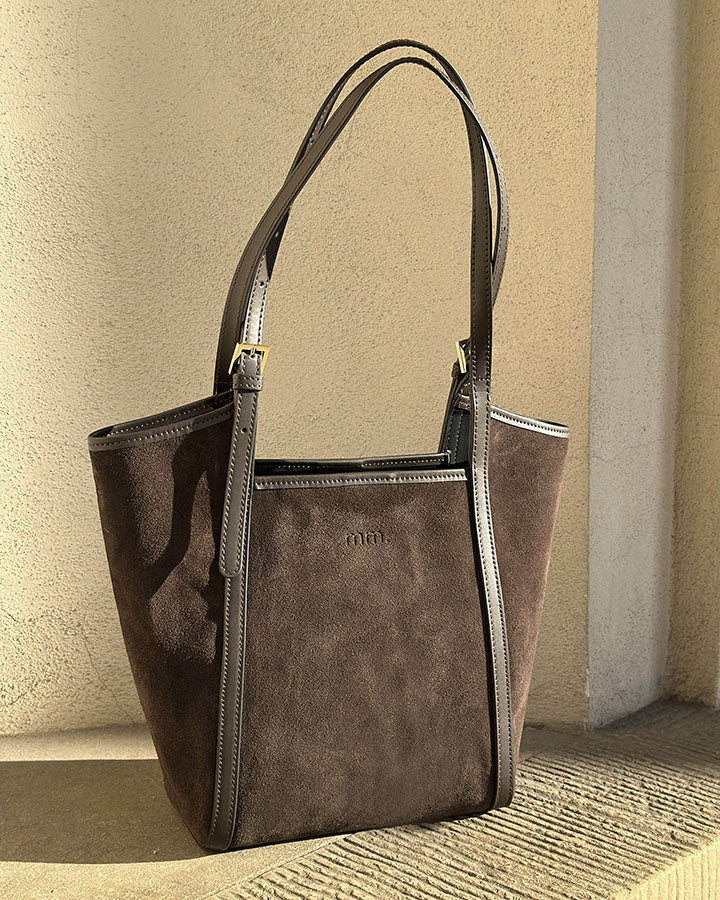 BASTOGNE WILD™ Suede Shopper-Tasche mit abnehmbarem Innenfutter aus italienischem Wildleder