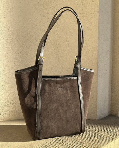 BASTOGNE WILD™ Suede Shopper-Tasche mit abnehmbarem Innenfutter aus italienischem Wildleder