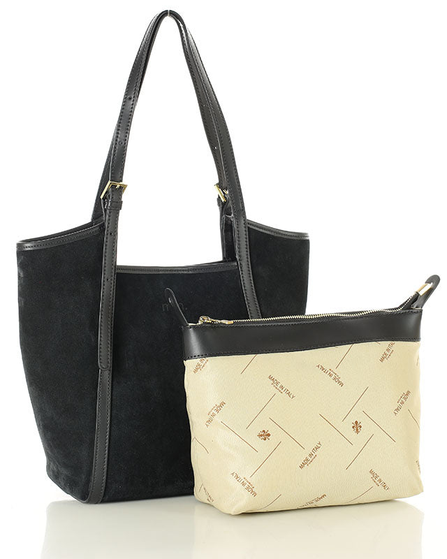 BASTOGNE WILD™ Suede Shopper-Tasche mit abnehmbarem Innenfutter aus italienischem Wildleder