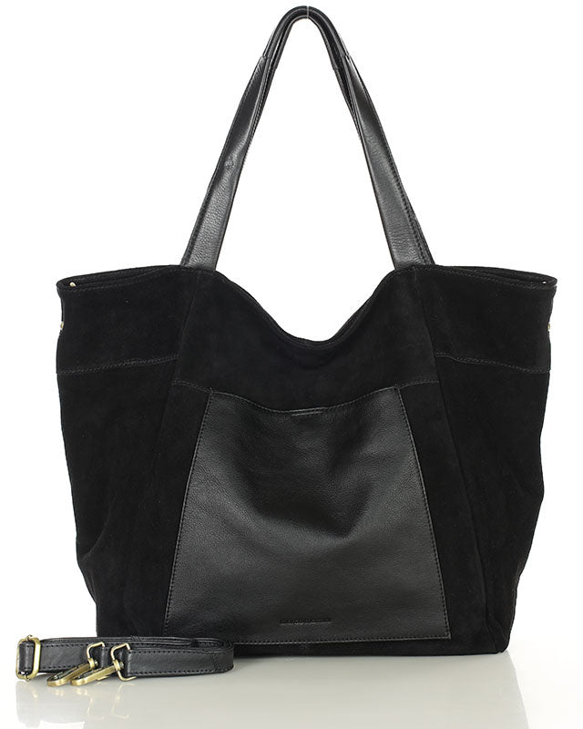 Schwarz 164z-italienische-wildleder-shopper-tasche-mit-reissverschluss-fur-damen_7 Sacktaschen.com