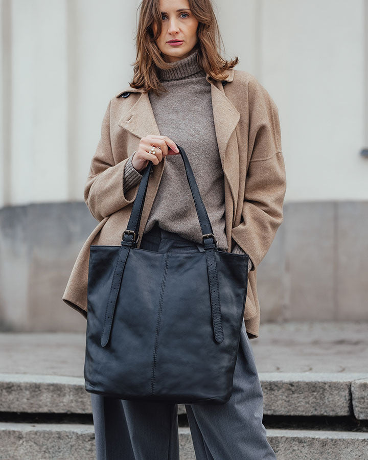 165 Women's Leather Tote Bag with Adjustable Handles_23 Sacktas.com.com