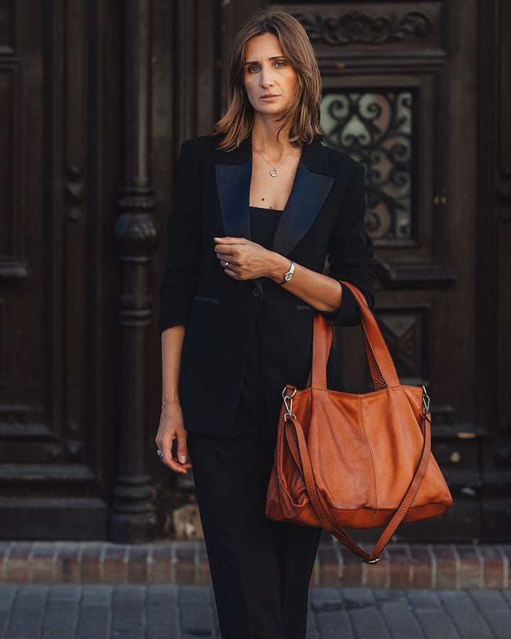 166-Damen-Shopper-Tasche-Leder-tote-bag-braun_1 Sacktaschen.com