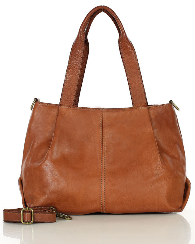 Hellbraun 166-Damen-Shopper-Tasche-Leder-tote-bag-braun_7 Sacktaschen.com