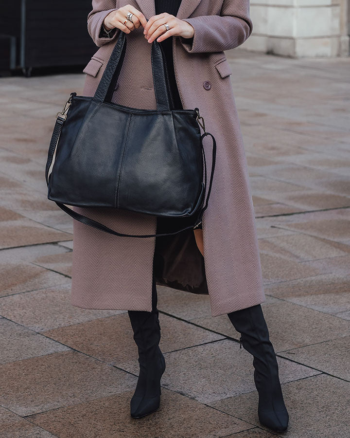 166-Damen-Shopper-Tasche-Leder-tote-bag-schwarz_6 Sacktaschen.com