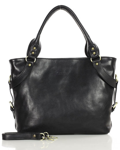 Schwarz 167-418-harolds-handtasche-businesstasche-leder-damen-schwarz-braun_14 Sacktaschen.com