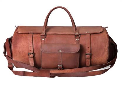 VINTAGE ESCAPE™ Gross Handgemahte Leder Reisetasche XXL 30"