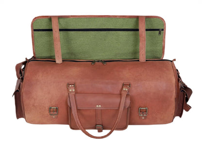 VINTAGE ESCAPE™ Gross Handgemahte Leder Reisetasche XXL 30"