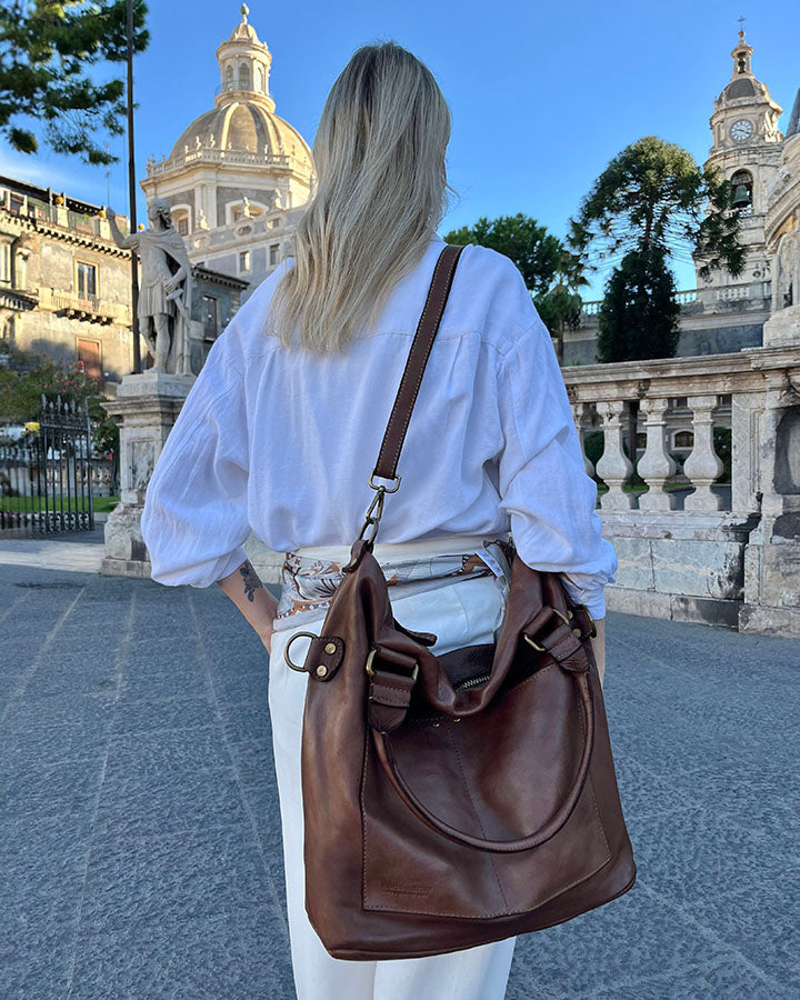 LISETTE™ XXL Shopper Schultertasche aus italienischem Leder