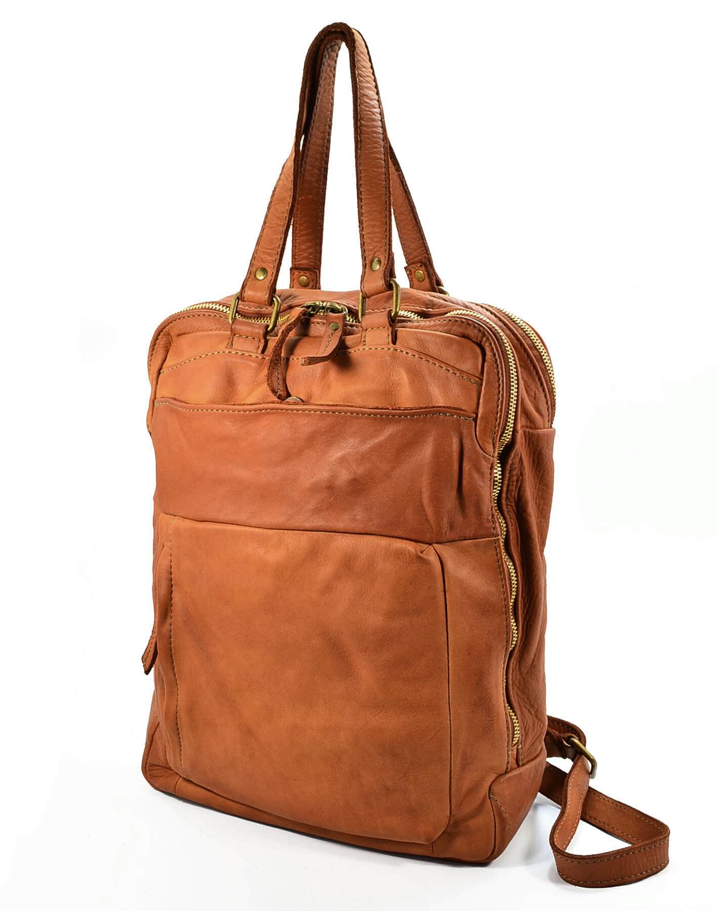 BORGO● Lederrucksack mit Laptopfach – Wandelbarer 2-in-1 Business Rucksack & Aktentasche aus Echtleder Sacktaschen.com