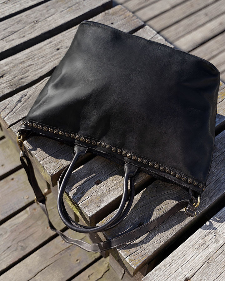 CAMILLE™ Shopper Ledertasche mit reißverschluss & nieten