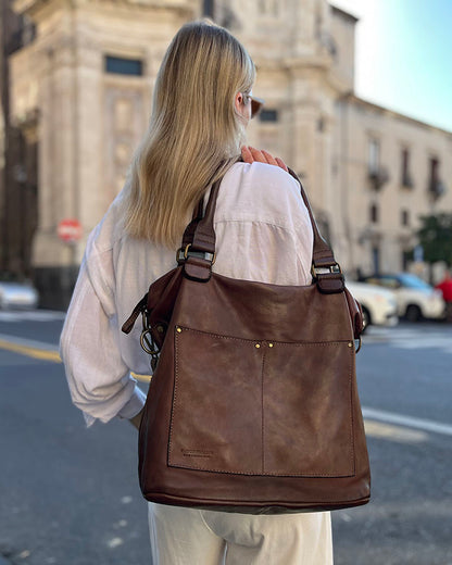 LISETTE™ XXL Shopper Schultertasche aus italienischem Leder