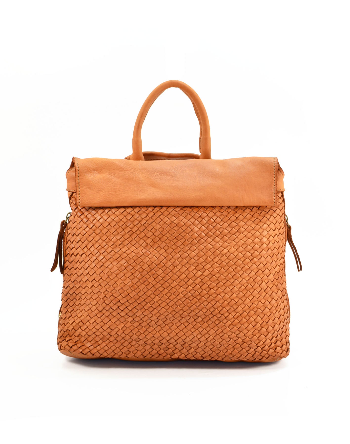 3-in-1-Rucksack-Tasche mit Rucksackfunktion für Damen in Cognac-Braun, luxuriöse Ledertasche mit Rucksackfunktion