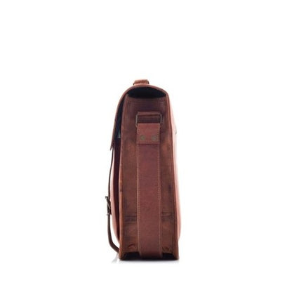 RHIVAN VINTAGE – Große Lederaktentasche aus Echtleder für Damen und Herren 17"