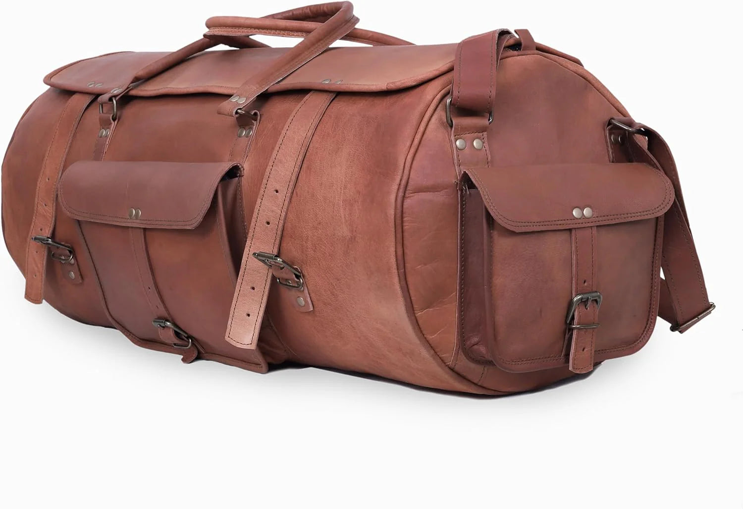 VINTAGE ESCAPE™ Gross Handgemahte Leder Reisetasche XXL 30"