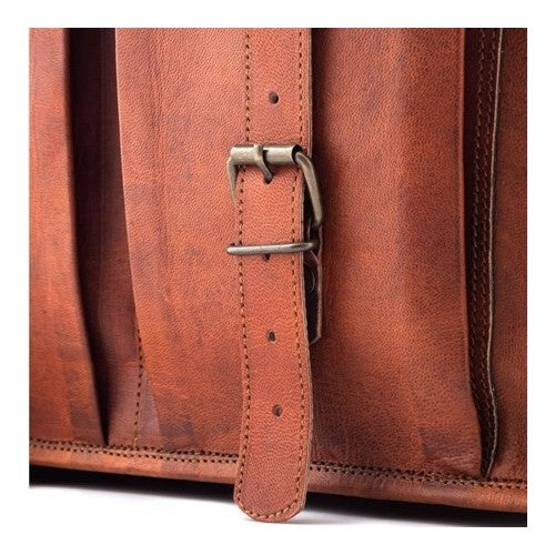 RHIVAN VINTAGE – Große Lederaktentasche aus Echtleder für Damen und Herren 17"