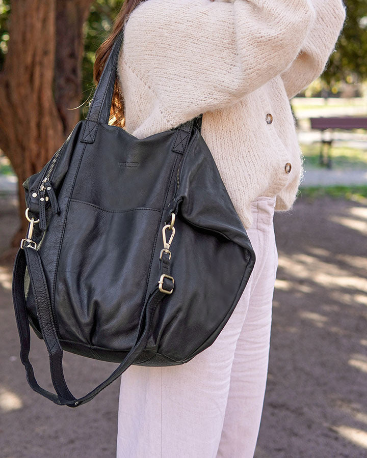 YOTTI™ Große Leder-Schultertasche Crossbody mit Reißverschluss