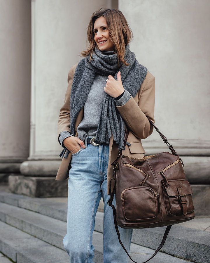 GARDA● Leder Beuteltasche - Schultertasche für aktive Damen