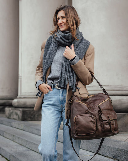 GARDA● Leder Beuteltasche - Schultertasche für aktive Damen