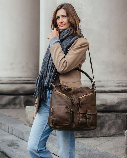 GARDA● Leder Beuteltasche - Schultertasche für aktive Damen